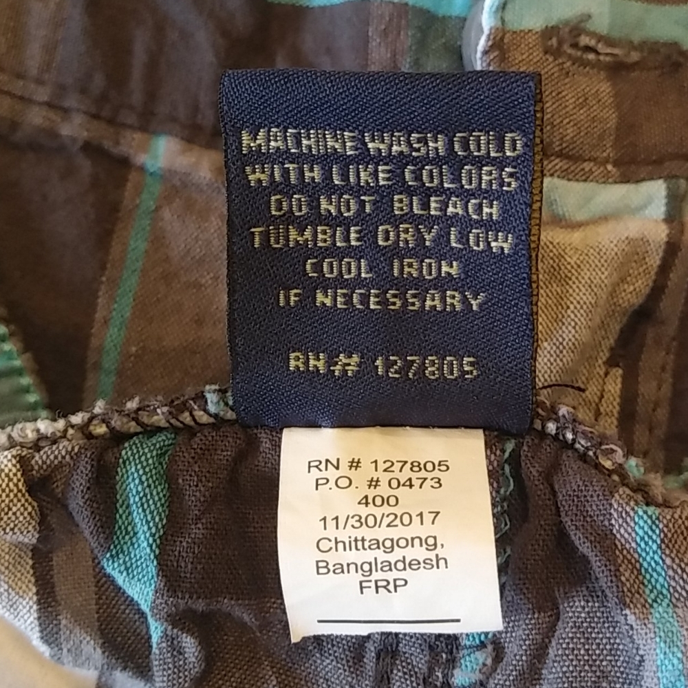 U.S. Polo Assn. Blue/Grey Plaid Shorts Size 3T - Picture 7 of 8